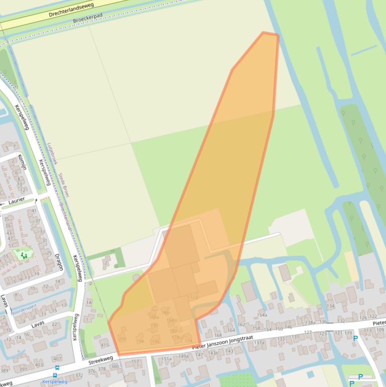 Kaart van postcodegebied 1614LK.