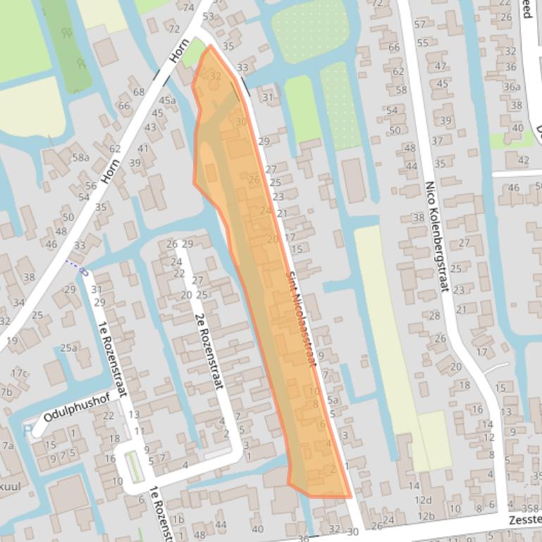 Kaart van postcodegebied 1614LR.