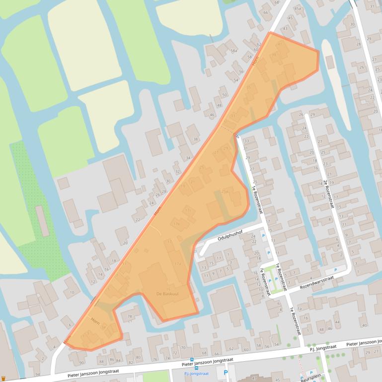 Kaart van postcodegebied 1614LS.