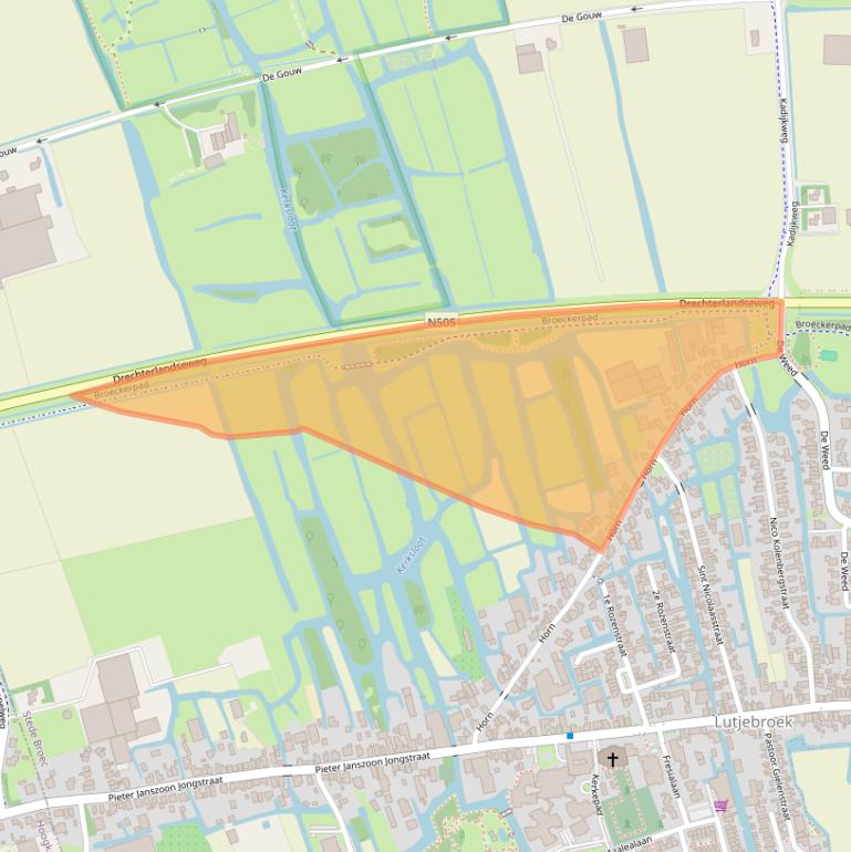 Kaart van postcodegebied 1614LW.