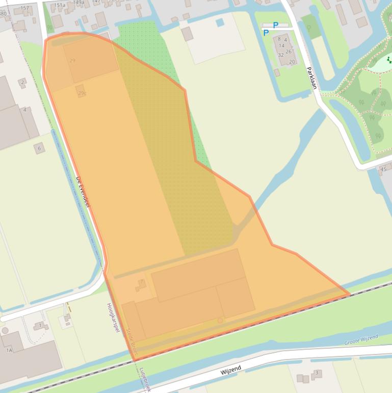 Kaart van postcodegebied 1614LZ.