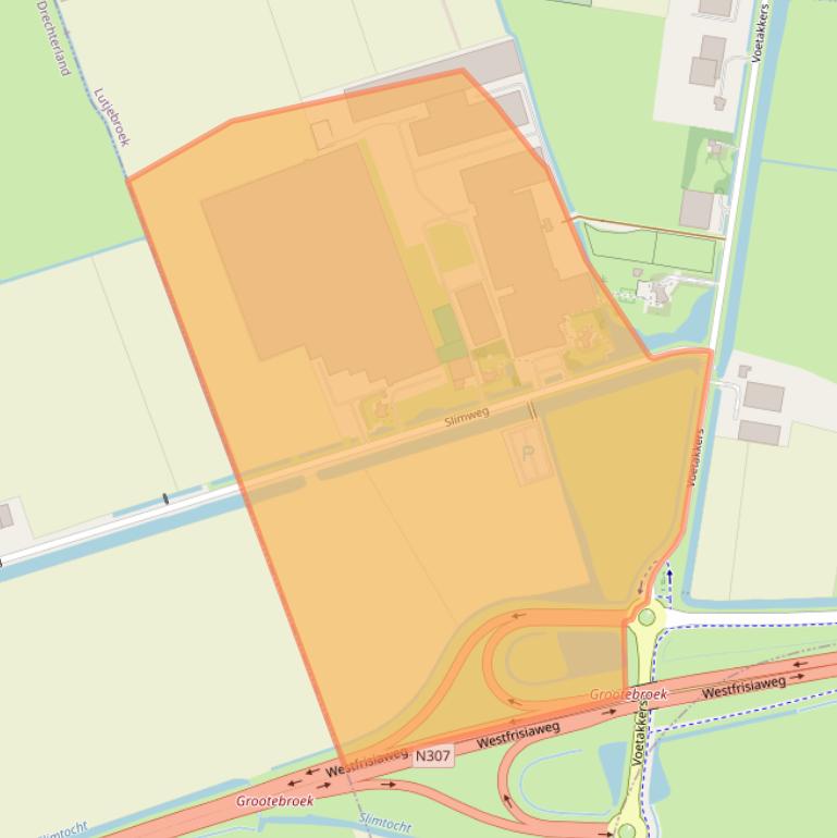 Kaart van postcodegebied 1614MG.