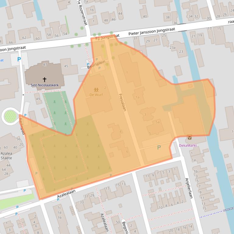 Kaart van postcodegebied 1614SH.