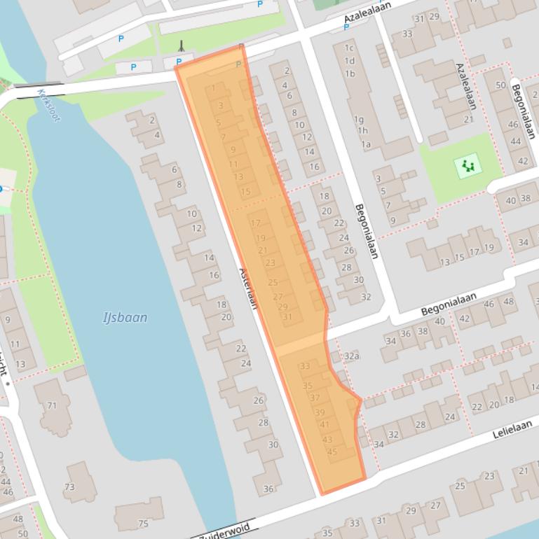 Kaart van postcodegebied 1614ST.