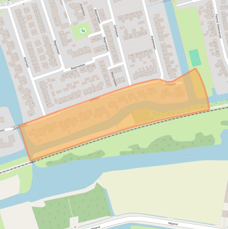Kaart van postcodegebied 1614SW.
