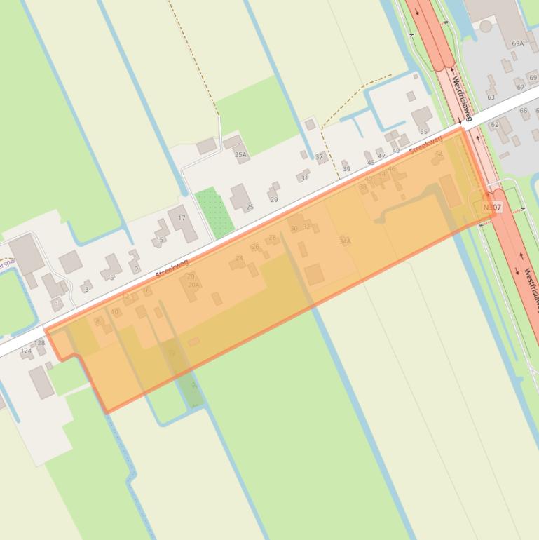 Kaart van postcodegebied 1616AK.