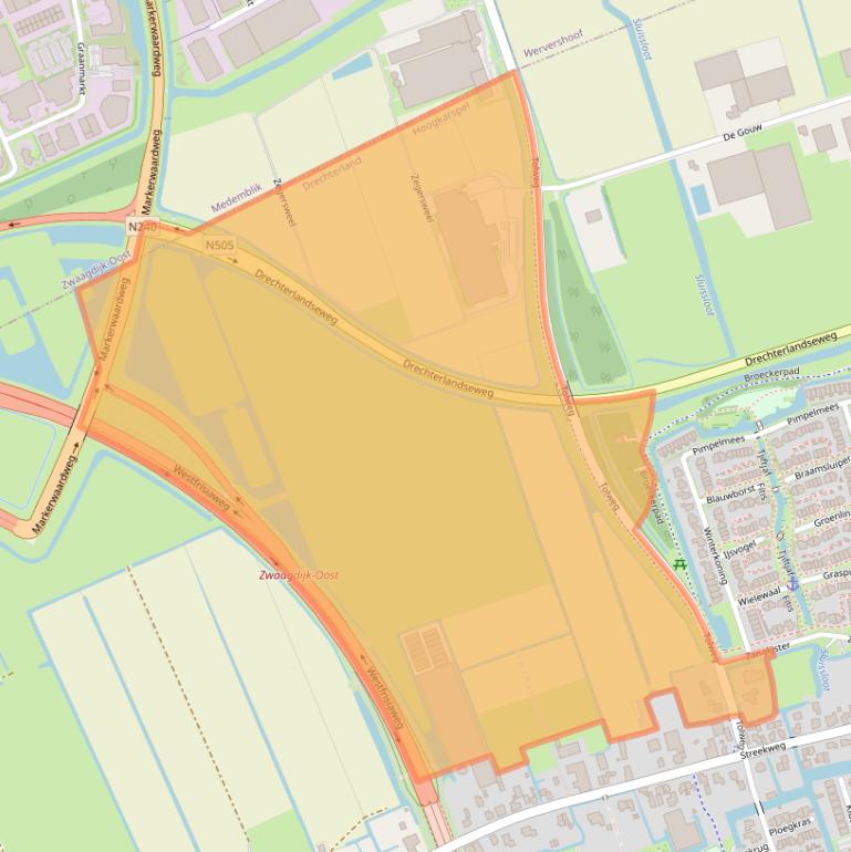 Kaart van postcodegebied 1616AT.