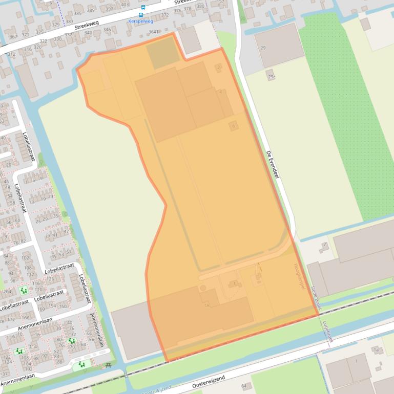 Kaart van postcodegebied 1616AZ.