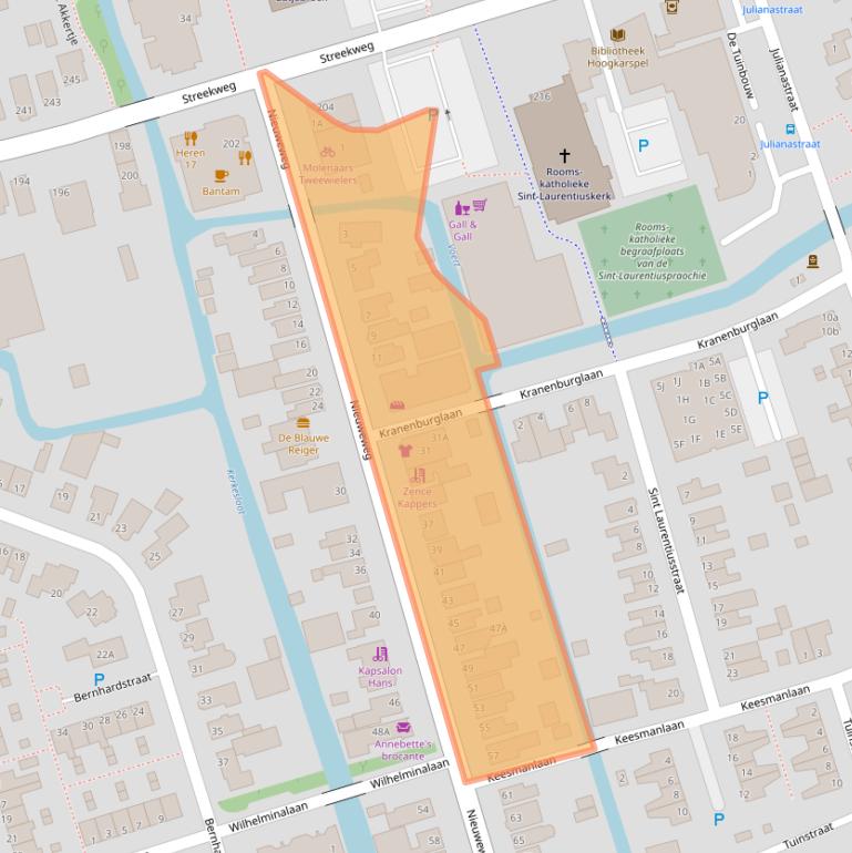 Kaart van postcodegebied 1616BA.