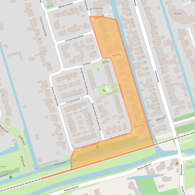 Kaart van postcodegebied 1616BJ.