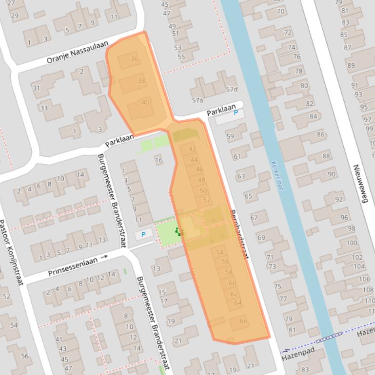 Kaart van postcodegebied 1616BL.