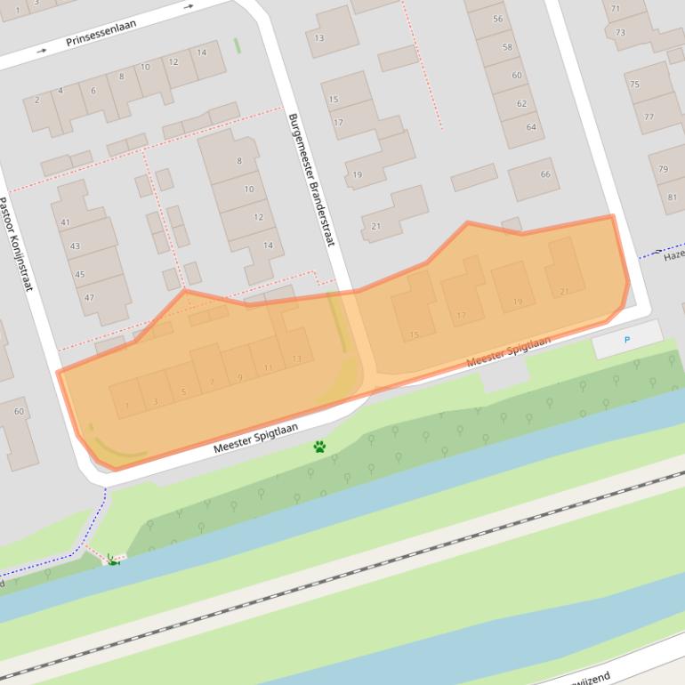 Kaart van postcodegebied 1616BT.
