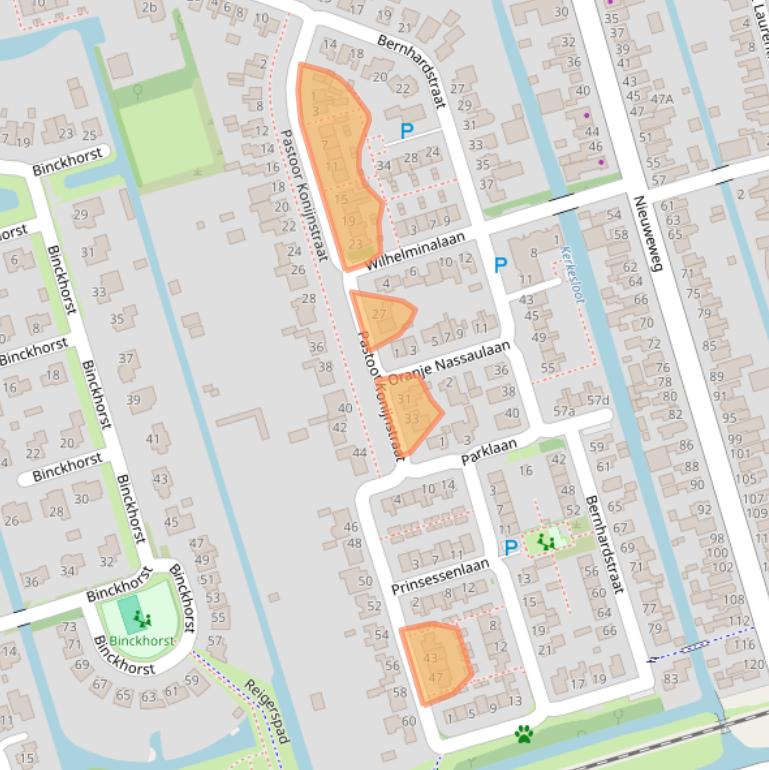 Kaart van postcodegebied 1616BV.