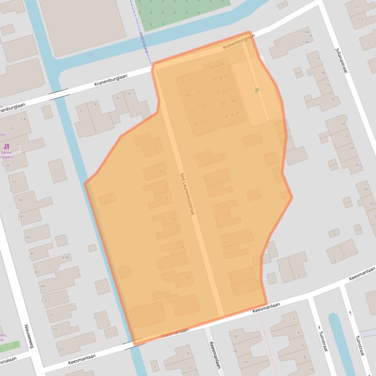 Kaart van postcodegebied 1616CB.