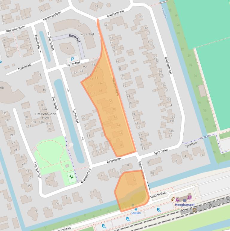 Kaart van postcodegebied 1616CL.