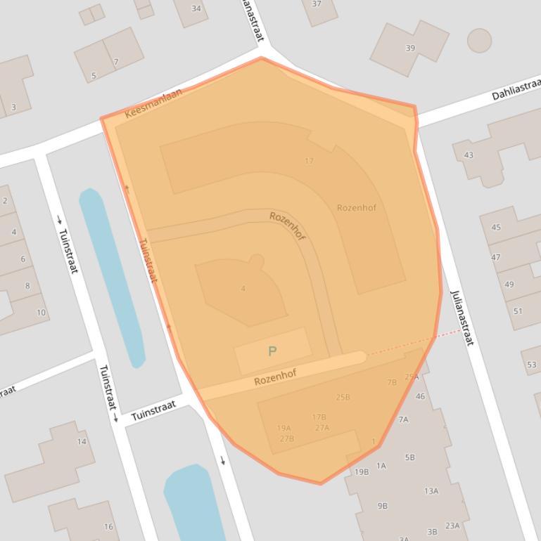 Kaart van postcodegebied 1616CP.