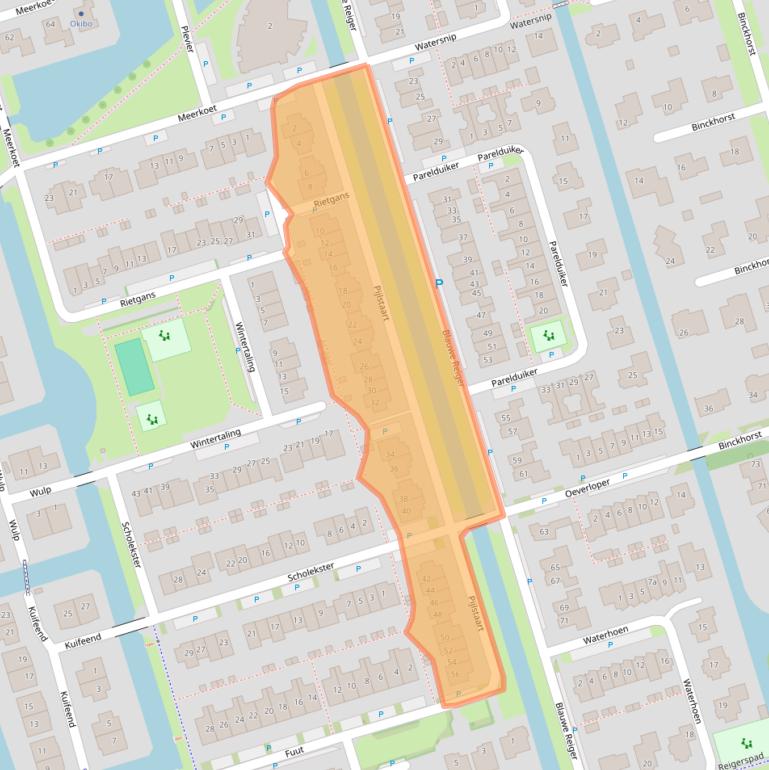 Kaart van postcodegebied 1616GM.
