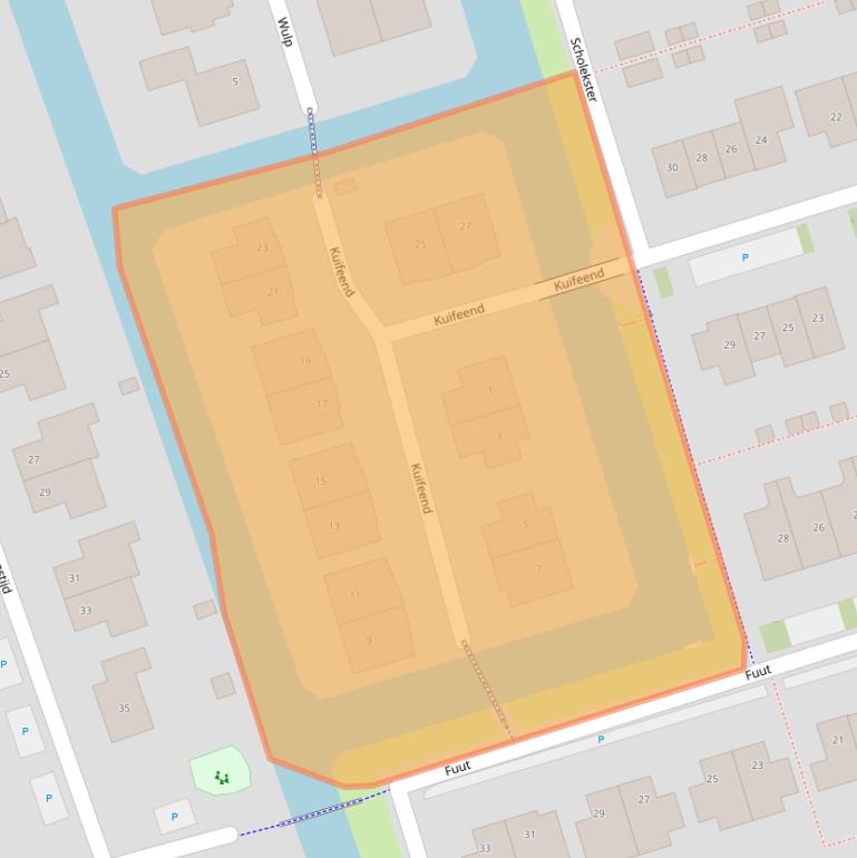 Kaart van postcodegebied 1616GT.