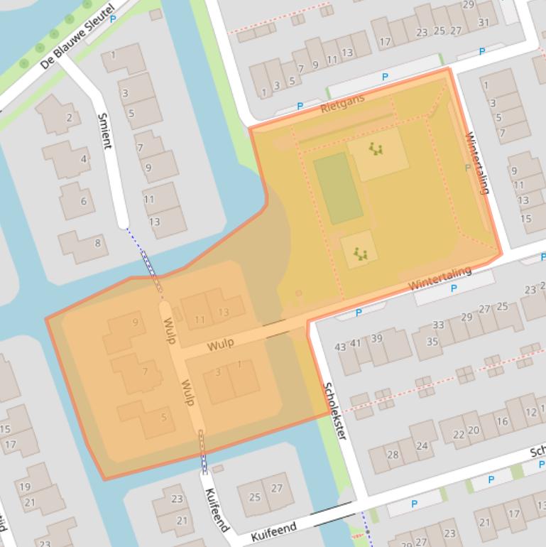 Kaart van postcodegebied 1616GV.