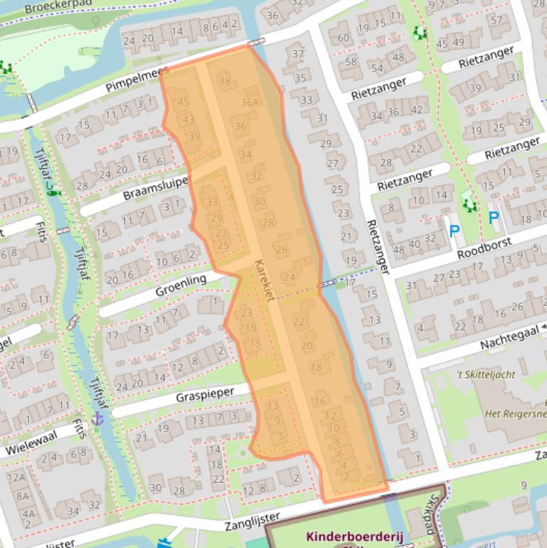 Kaart van postcodegebied 1616HH.