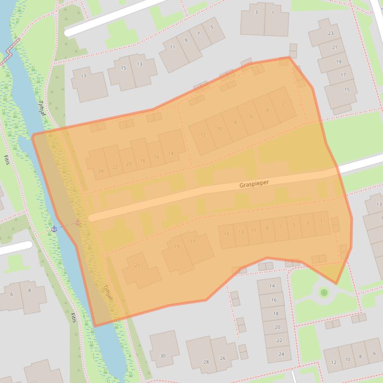 Kaart van postcodegebied 1616HJ.