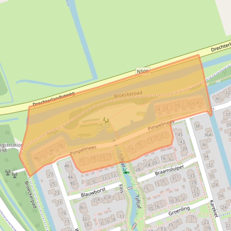 Kaart van postcodegebied 1616HM.