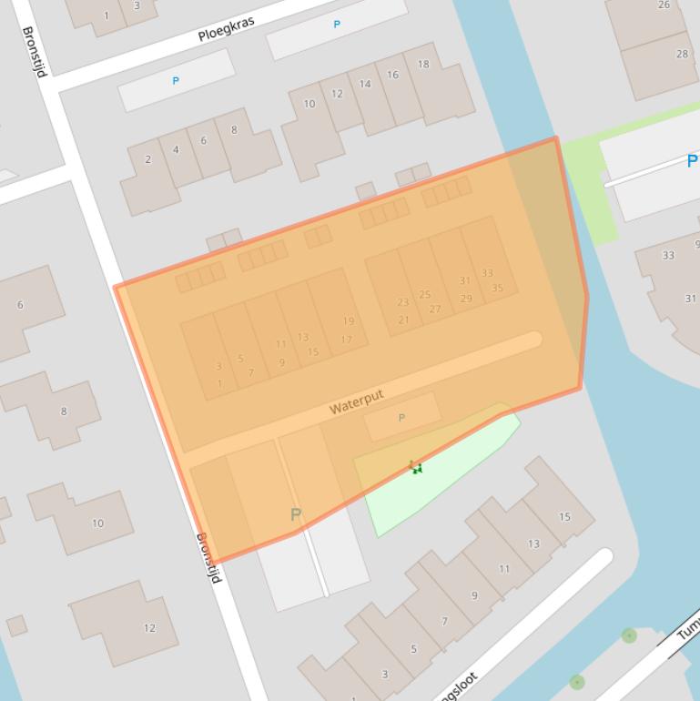 Kaart van postcodegebied 1616KD.