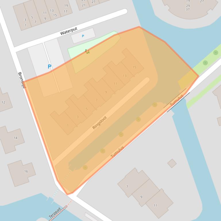 Kaart van postcodegebied 1616KE.