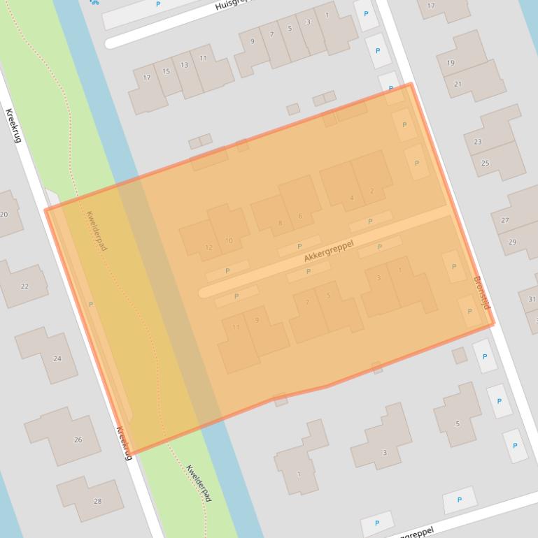 Kaart van postcodegebied 1616KH.