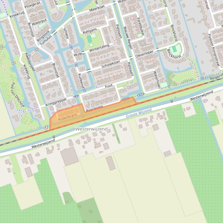 Kaart van postcodegebied 1616KK.