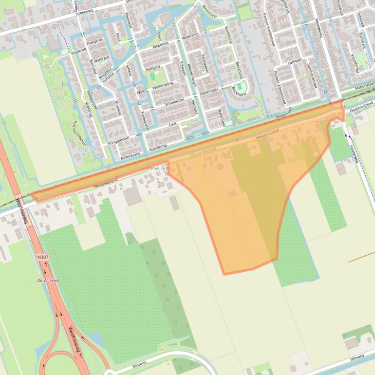 Kaart van postcodegebied 1616LA.