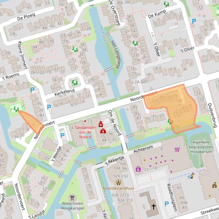 Kaart van postcodegebied 1616PA.