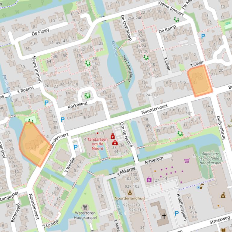 Kaart van postcodegebied 1616PC.