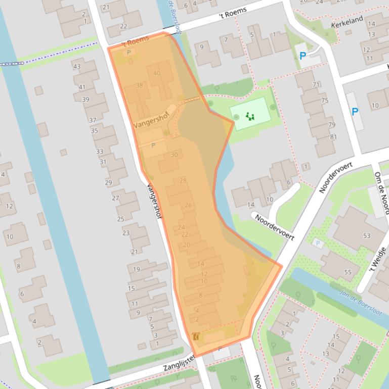 Kaart van postcodegebied 1616PJ.