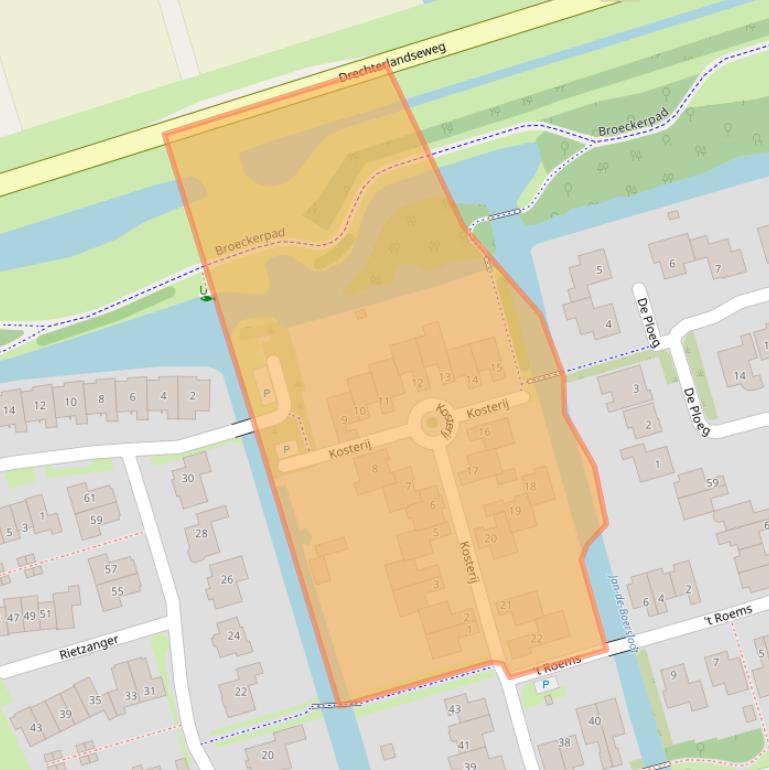 Kaart van postcodegebied 1616PK.