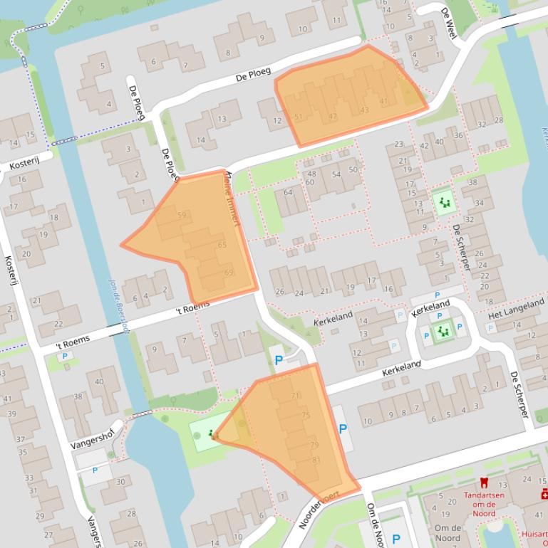 Kaart van postcodegebied 1616RB.