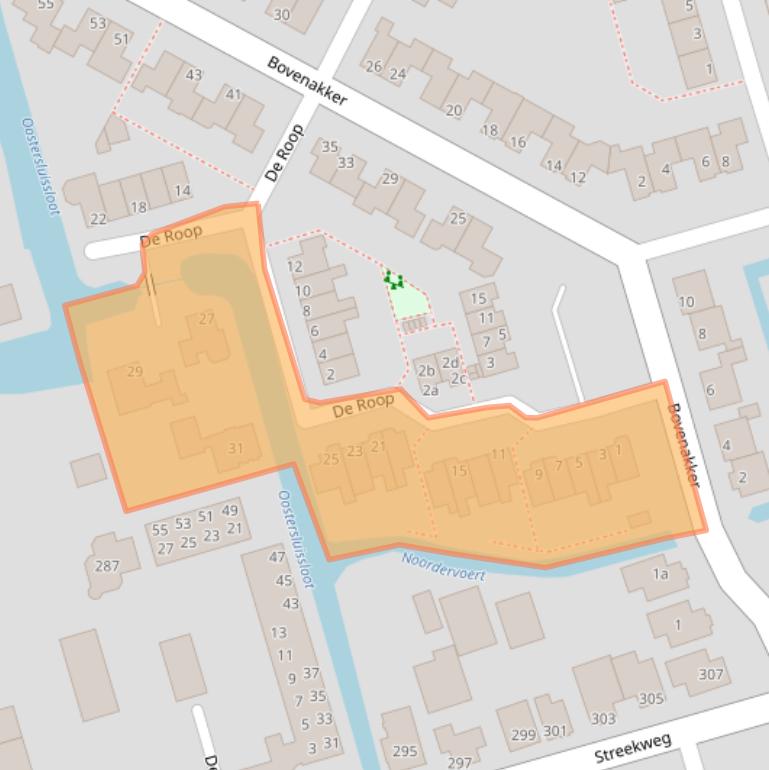 Kaart van postcodegebied 1616SB.