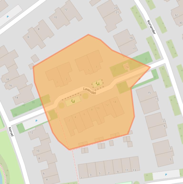 Kaart van postcodegebied 1616TC.