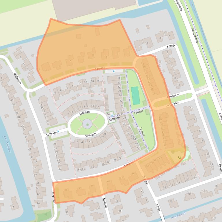 Kaart van postcodegebied 1616TN.