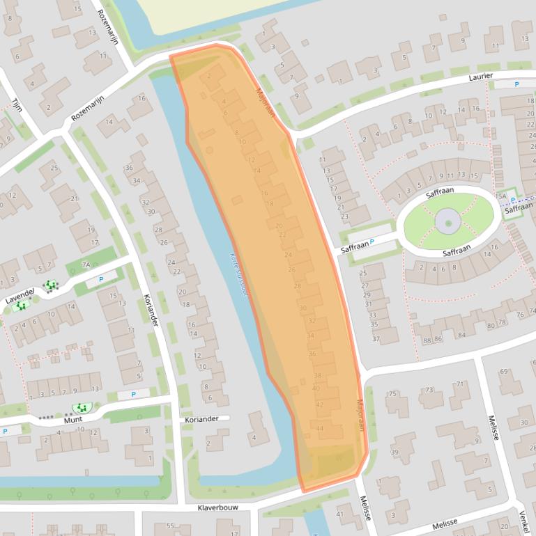 Kaart van postcodegebied 1616TR.