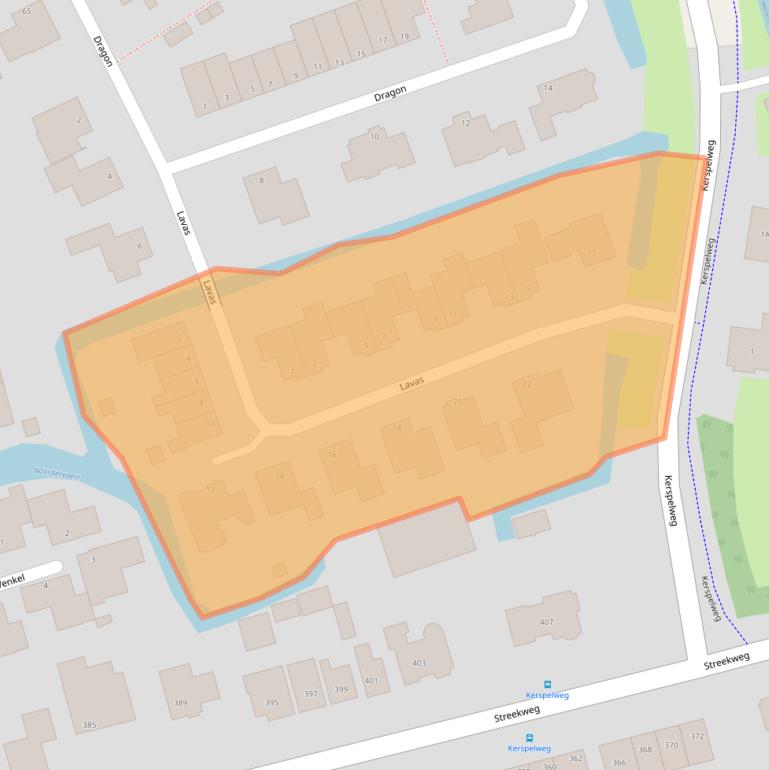 Kaart van postcodegebied 1616TX.