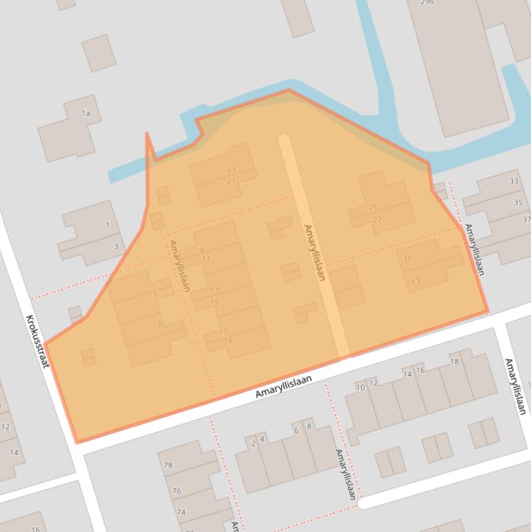 Kaart van postcodegebied 1616XA.