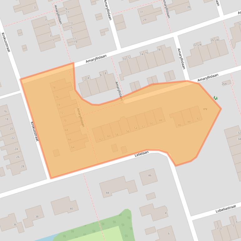 Kaart van postcodegebied 1616XD.