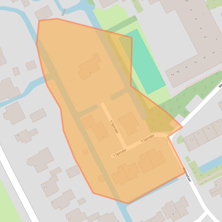 Kaart van postcodegebied 1617JS.