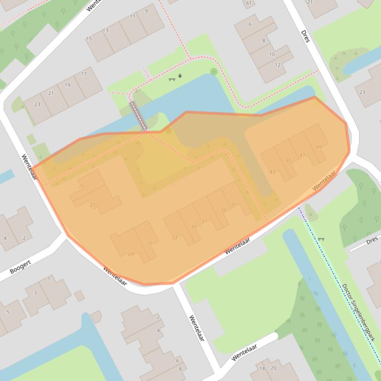 Kaart van postcodegebied 1617JW.