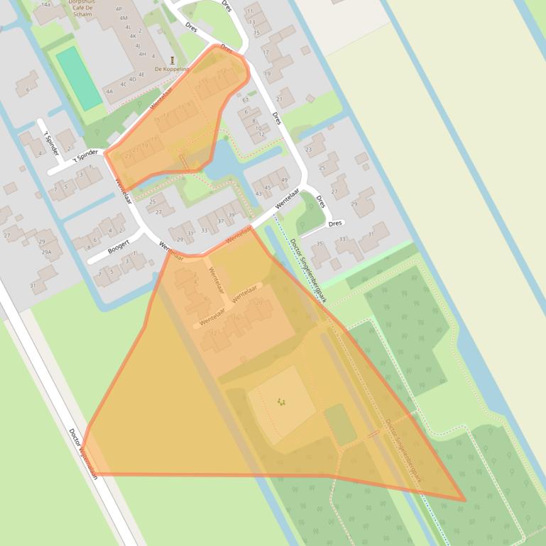 Kaart van postcodegebied 1617JZ.
