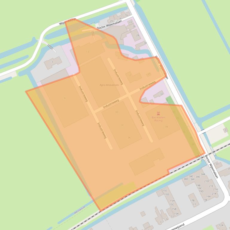 Kaart van postcodegebied 1617KK.