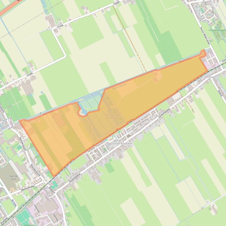 Kaart van postcodegebied 1617KZ.