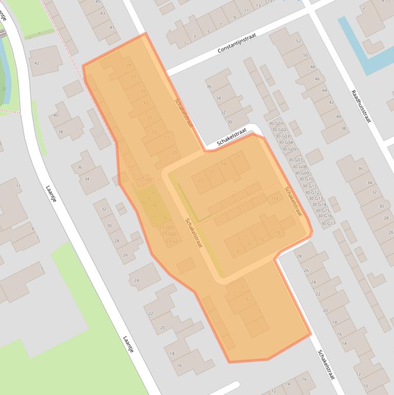 Kaart van postcodegebied 1617VC.