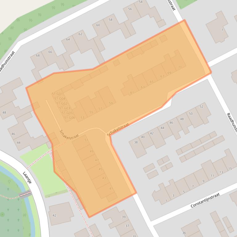 Kaart van postcodegebied 1617VD.